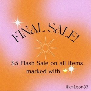 🌟$5 FLASH FINAL SALE!🌟